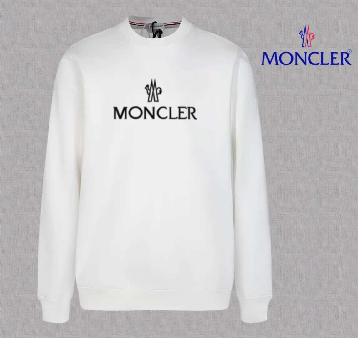 【 In Stock】 〖 𝐌𝐎𝐍𝐂𝐋𝐄𝐑~ 〗 440g ， 😎 ， ， Factory 2025 T ， ， Premium LOGO， Same Style ：Black White Size：S M L XL 2XL